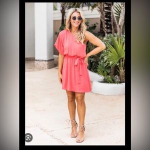 Pink Lily One Shoulder Dress